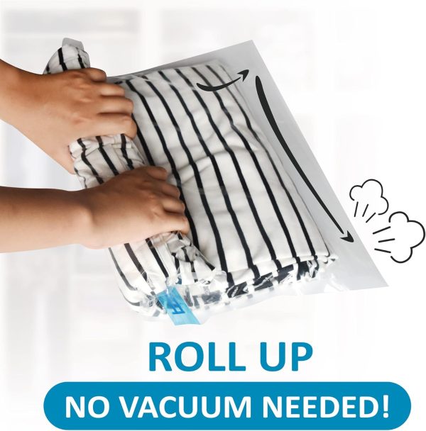 Compression Bags for Travel - Travel Essentials - 24 Pack Space Saver Bags - No Vacuum Needed - Compression Packing Bags for Cruise Accessories - Image 7